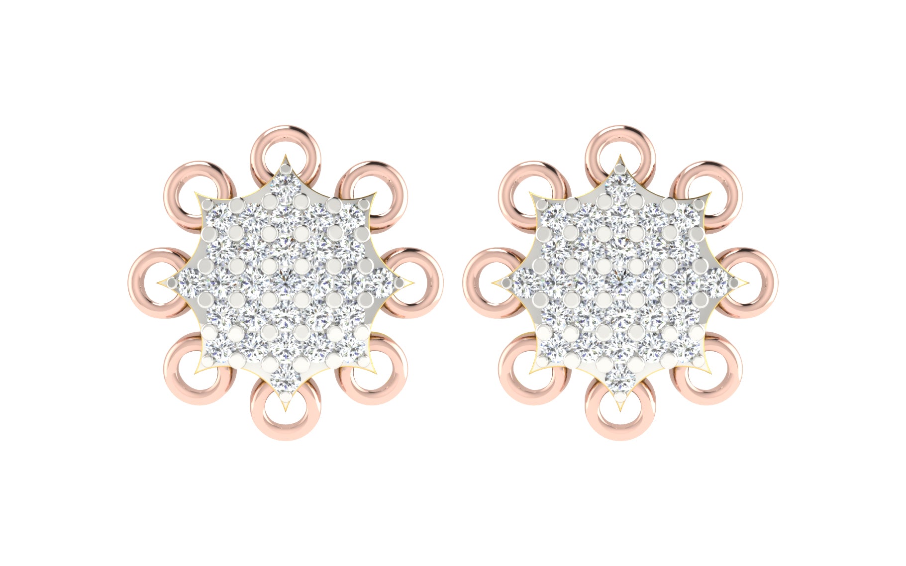 Nidal Jewels | Rosegold Garden Earrings