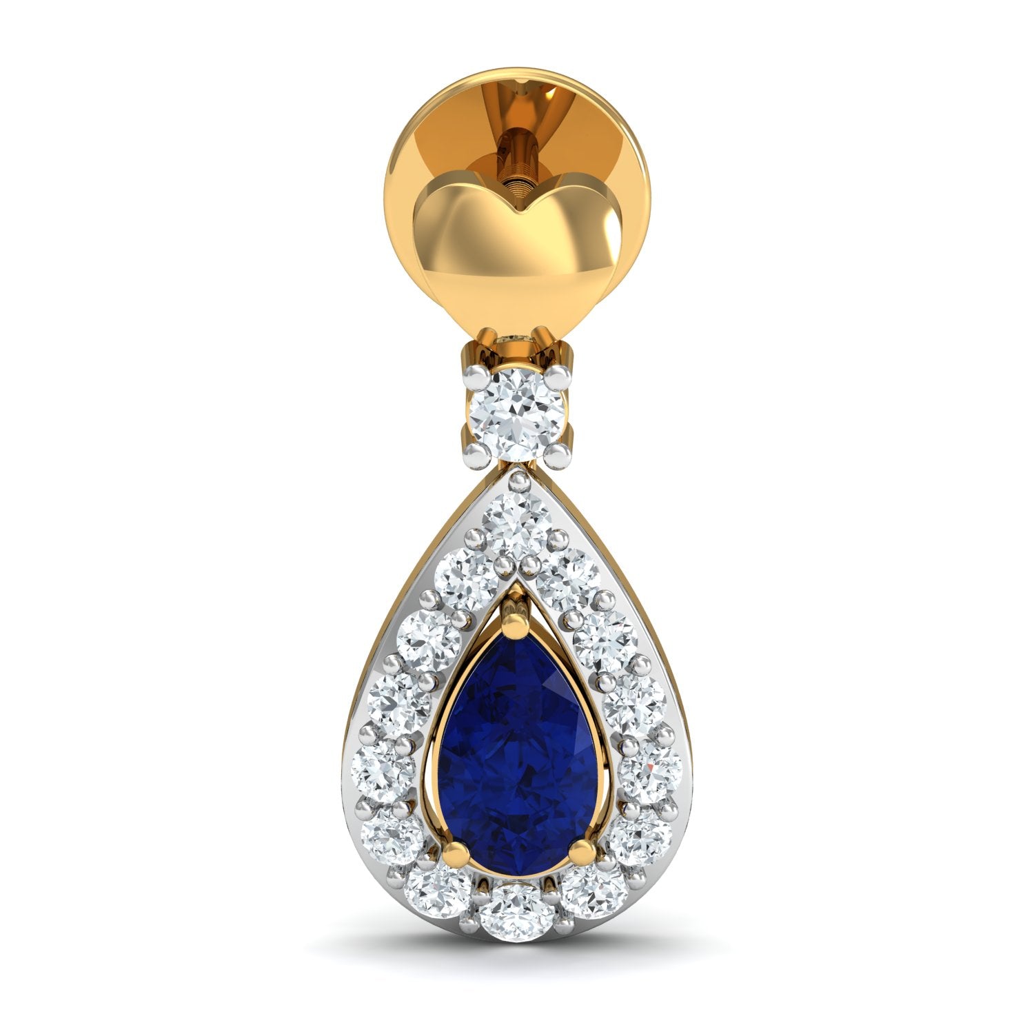 Nidal Jewels | Electric Blue Gold and Diamond Pendant