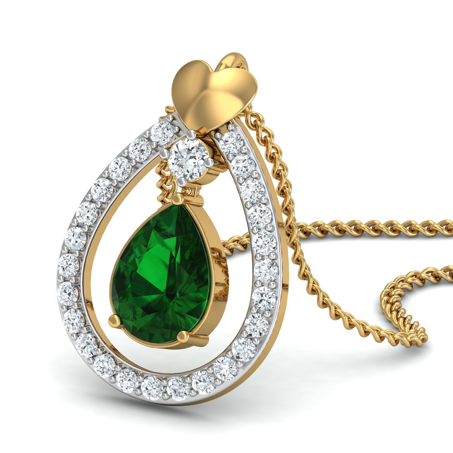 Nidal Jewels | Forest Gem Gold and Diamond Pendant