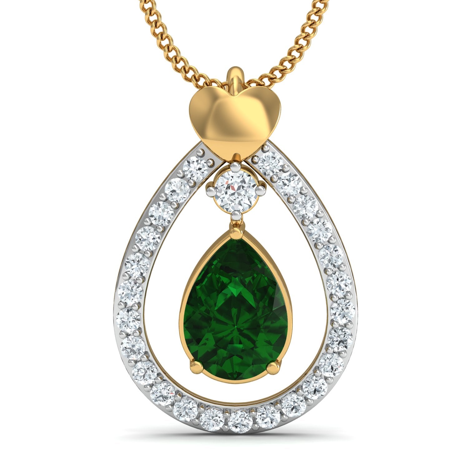 Nidal Jewels | Forest Gem Gold and Diamond Pendant