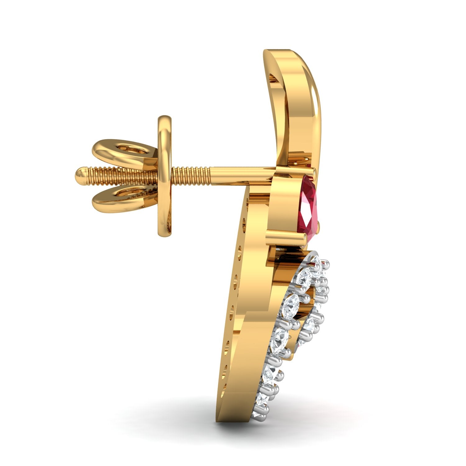 Nidal Jewels | Garnet Bouqet Gold and Diamond Pendant