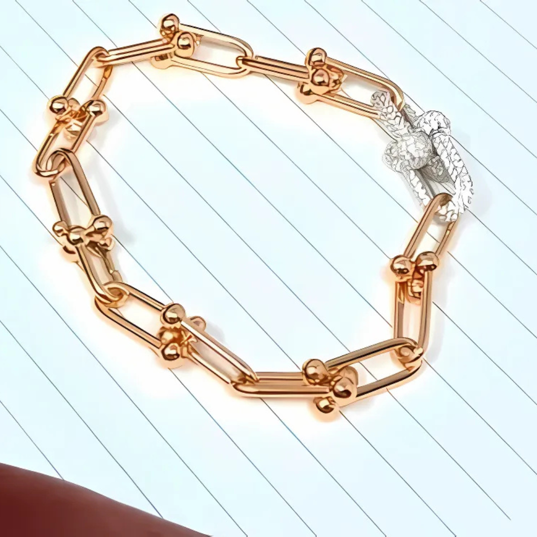Nidal Jewels | Luxe Link Rose Gold Tiffany Bracelet