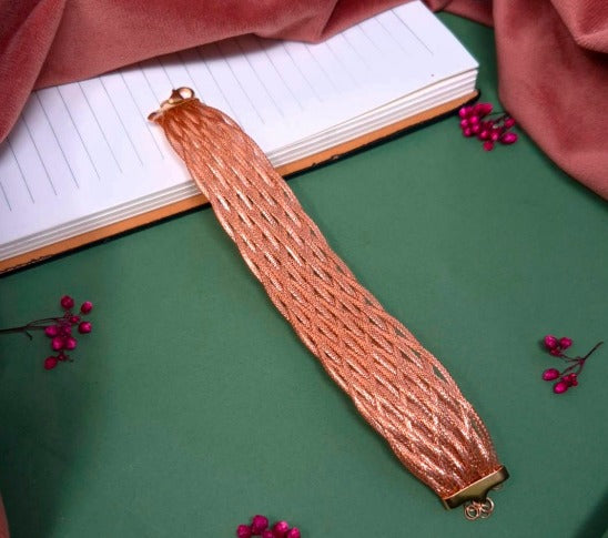 Nidal Jewels | Mesh Harmony Rose Gold Bracelet