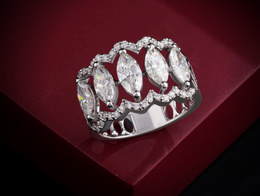 Nidal Jewels | Moonlight Glitz Round Shape Ring