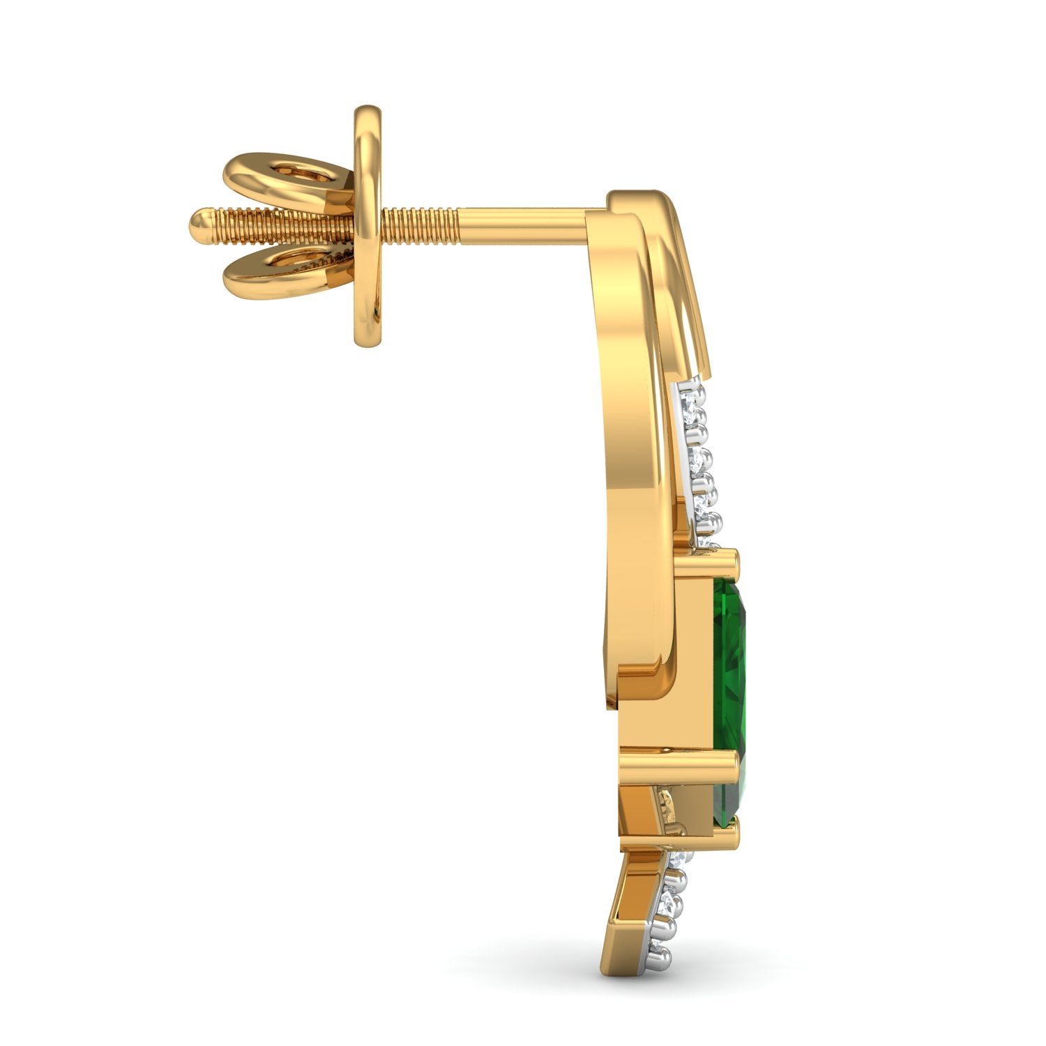 Nidal Jewels | Mystic GreenDrop Gold and Diamond Pendant