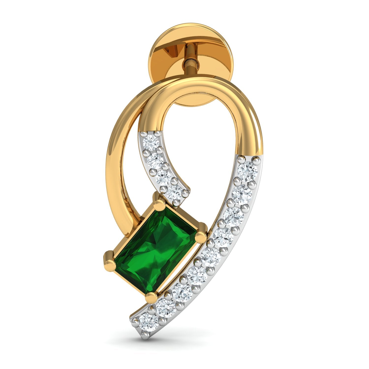 Nidal Jewels | Mystic GreenDrop Gold and Diamond Pendant