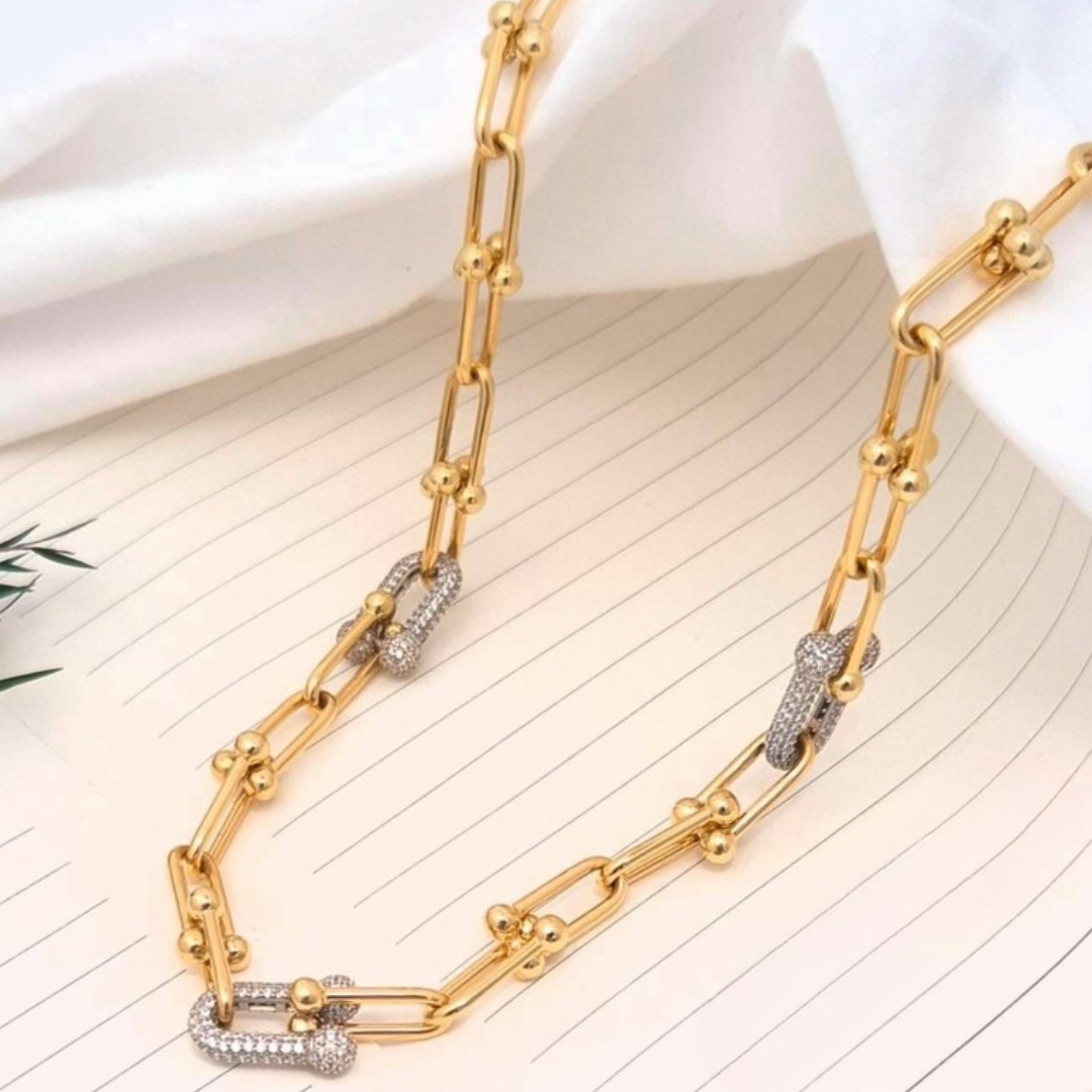 Nidal Jewels | Opulent Link Tiffany Gold Chain 