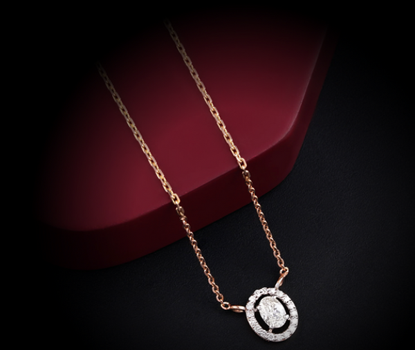 Nidal Jewels | Oval Aura Gold and Diamond Mangalsutra