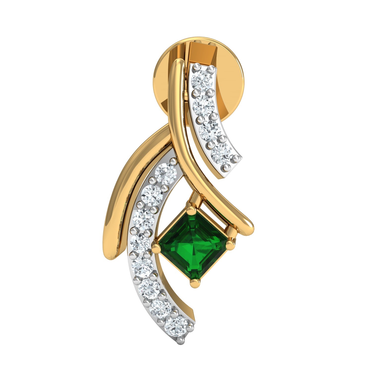 Nidal Jewels | Emeral Lustre Gold and Diamond Pendant - Nidal Jewels