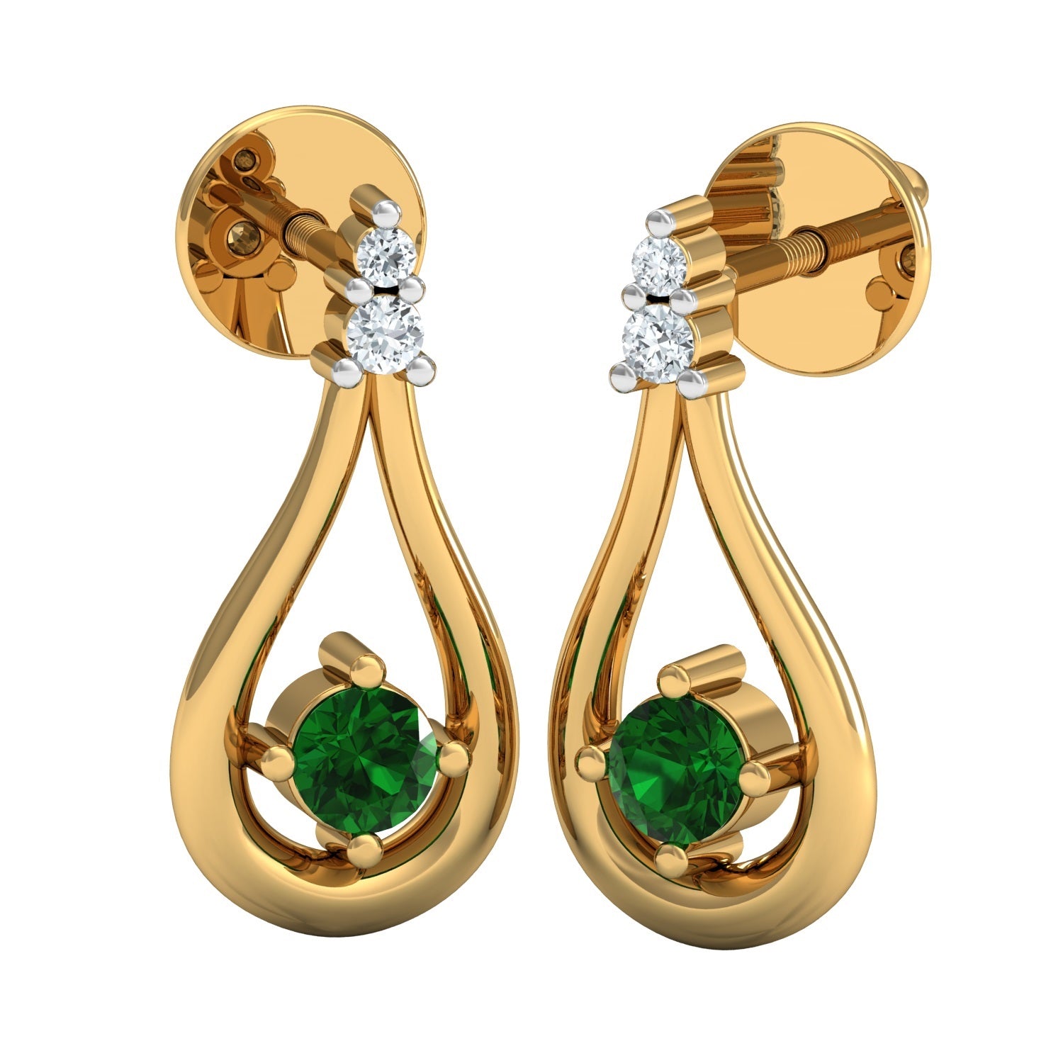 Nidal Jewels |Green Whisper Gold and Diamond Pendant - Nidal Jewels