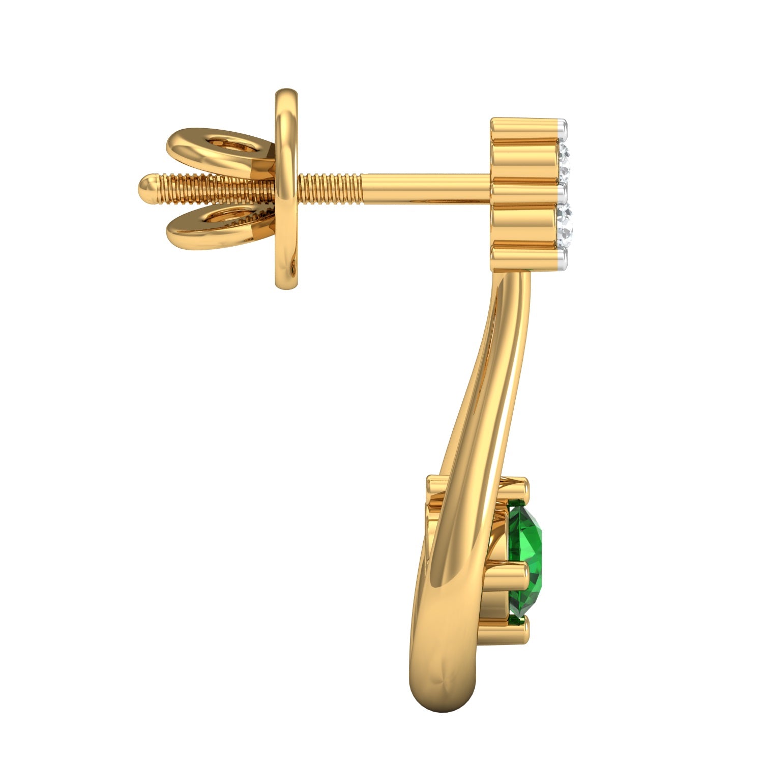 Nidal Jewels |Green Whisper Gold and Diamond Pendant - Nidal Jewels