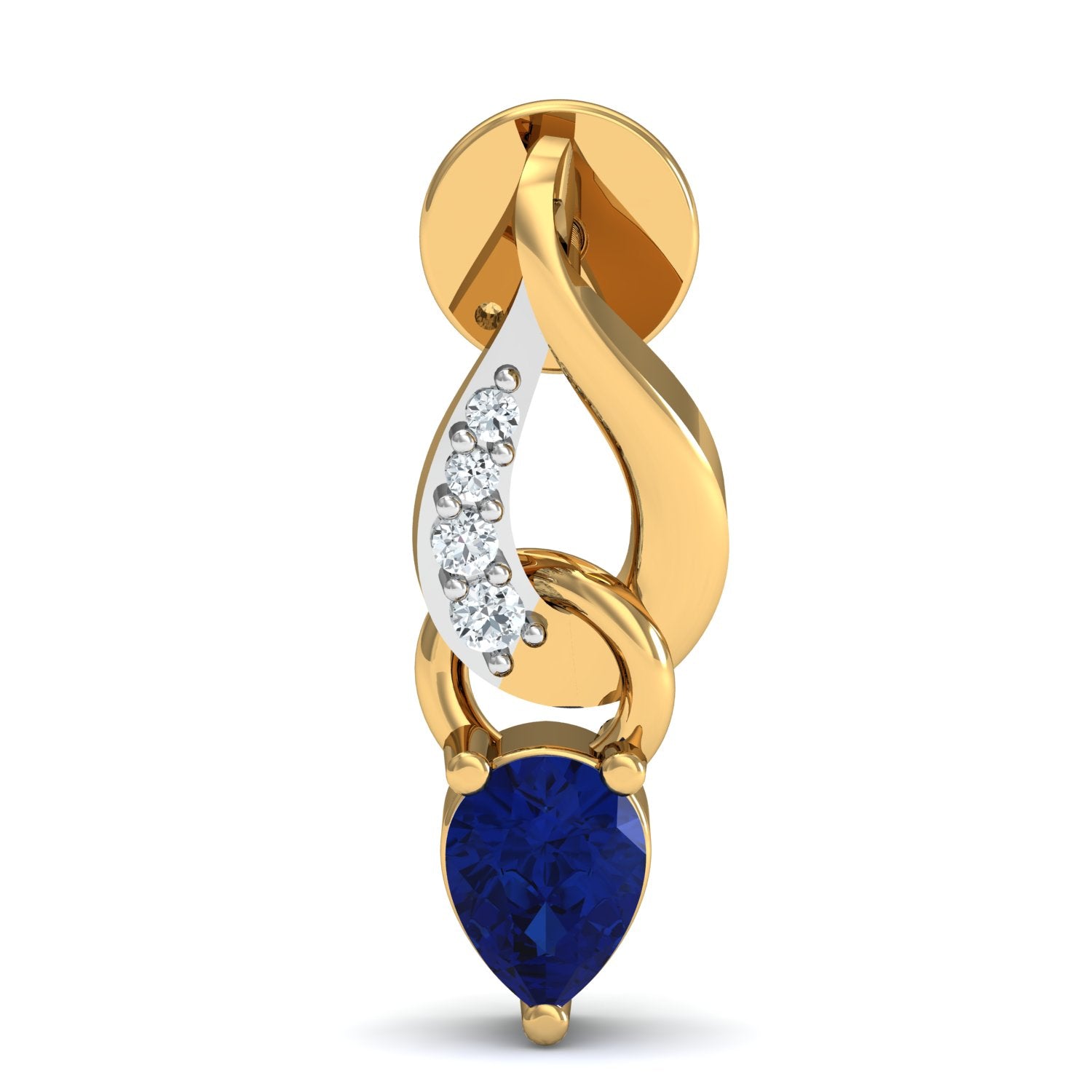 Nidal Jewels| Neptune’s Gem  Gold and Diamond Pendant - Nidal Jewels