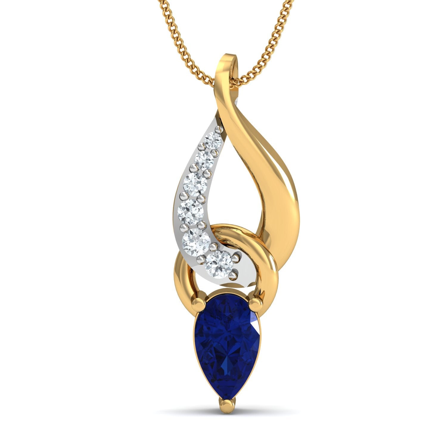 Nidal Jewels| Neptune’s Gem  Gold and Diamond Pendant - Nidal Jewels