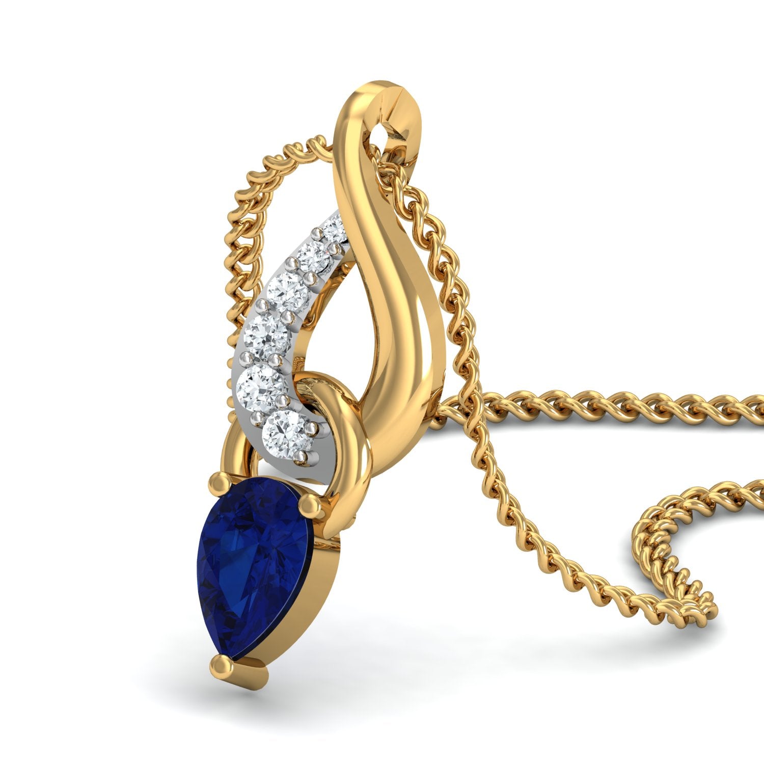 Nidal Jewels| Neptune’s Gem  Gold and Diamond Pendant - Nidal Jewels