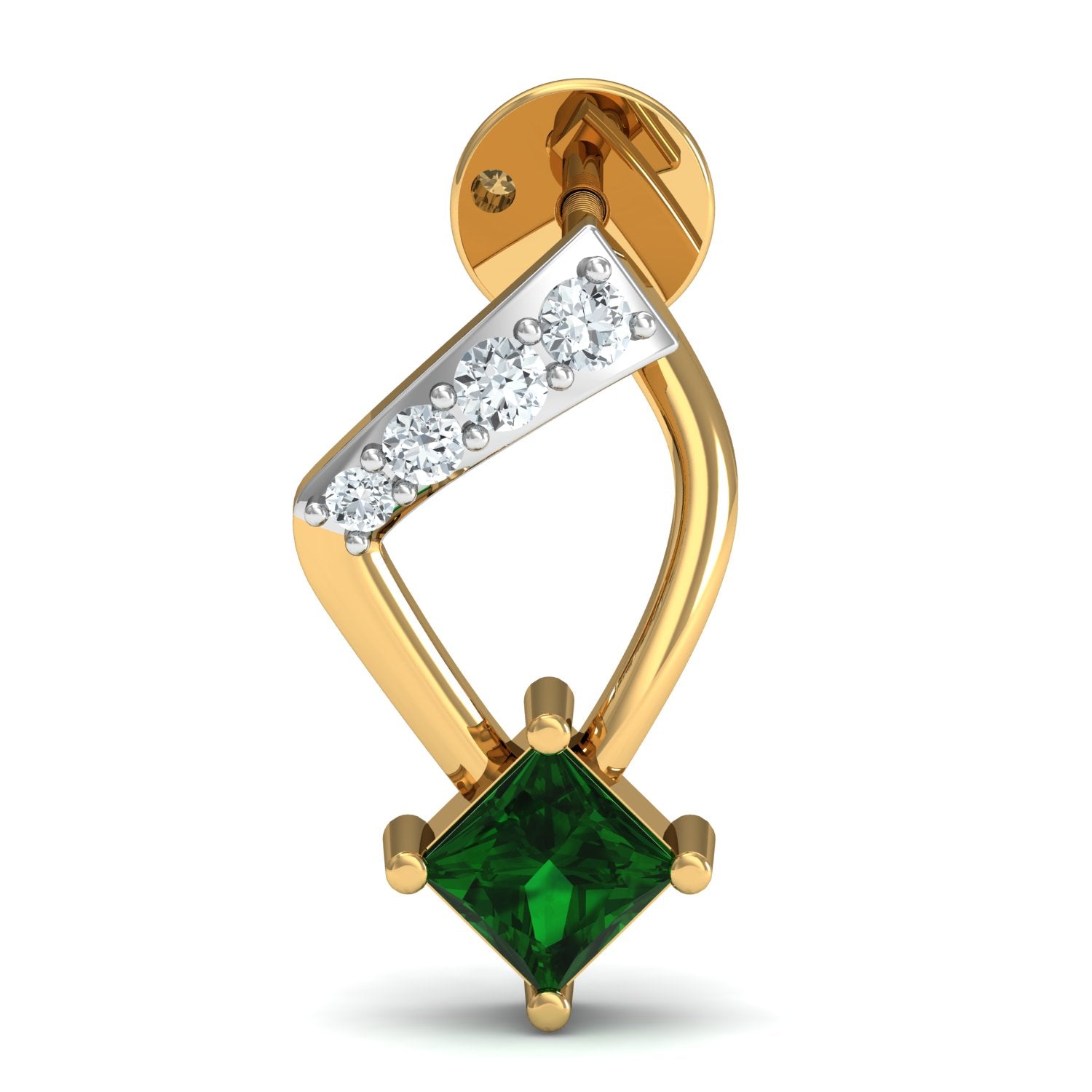 Nidal Jewels | Jade Green Cubic Gold and Diamond Pendant Set