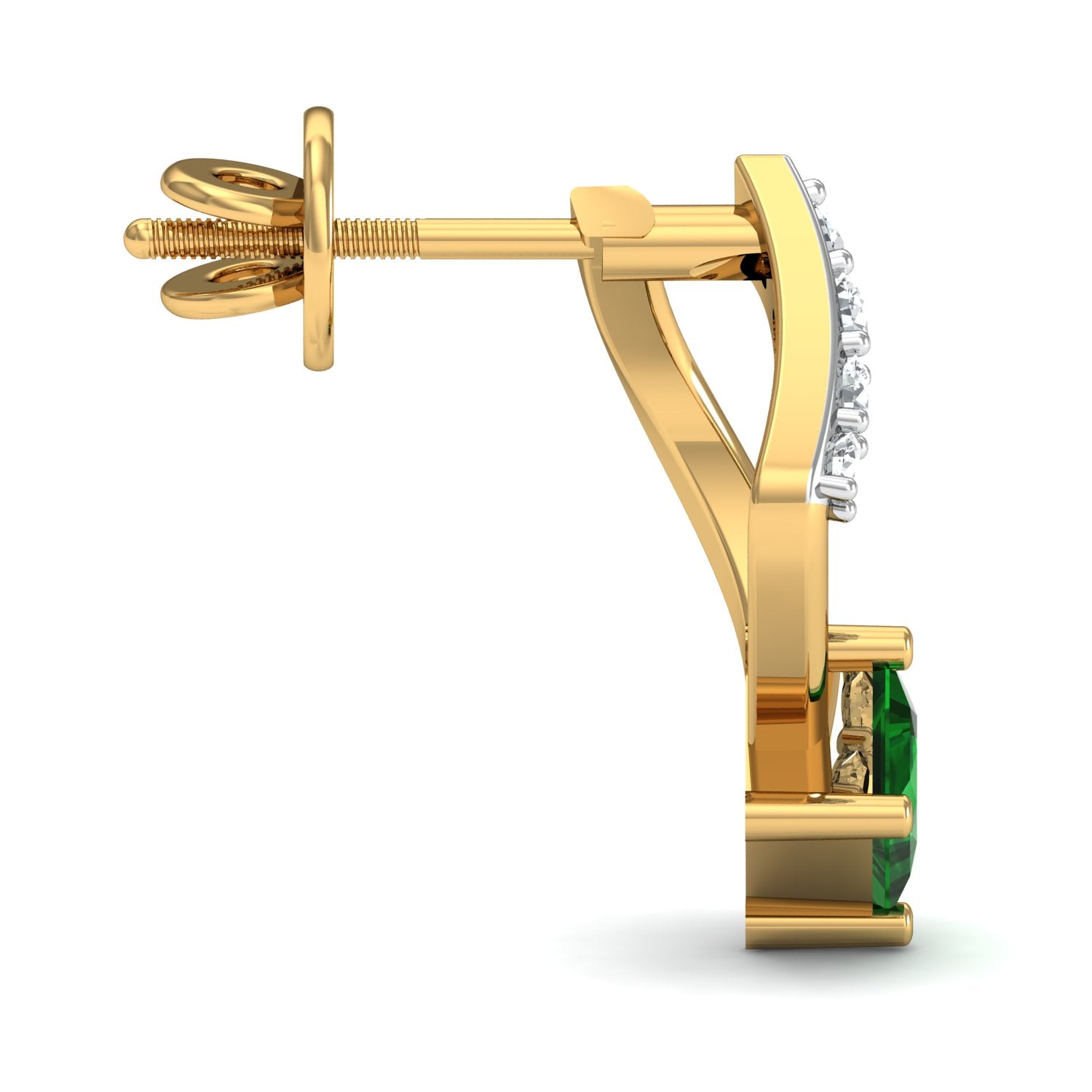 Nidal Jewels | Jade Green Cubic Gold and Diamond Pendant Set