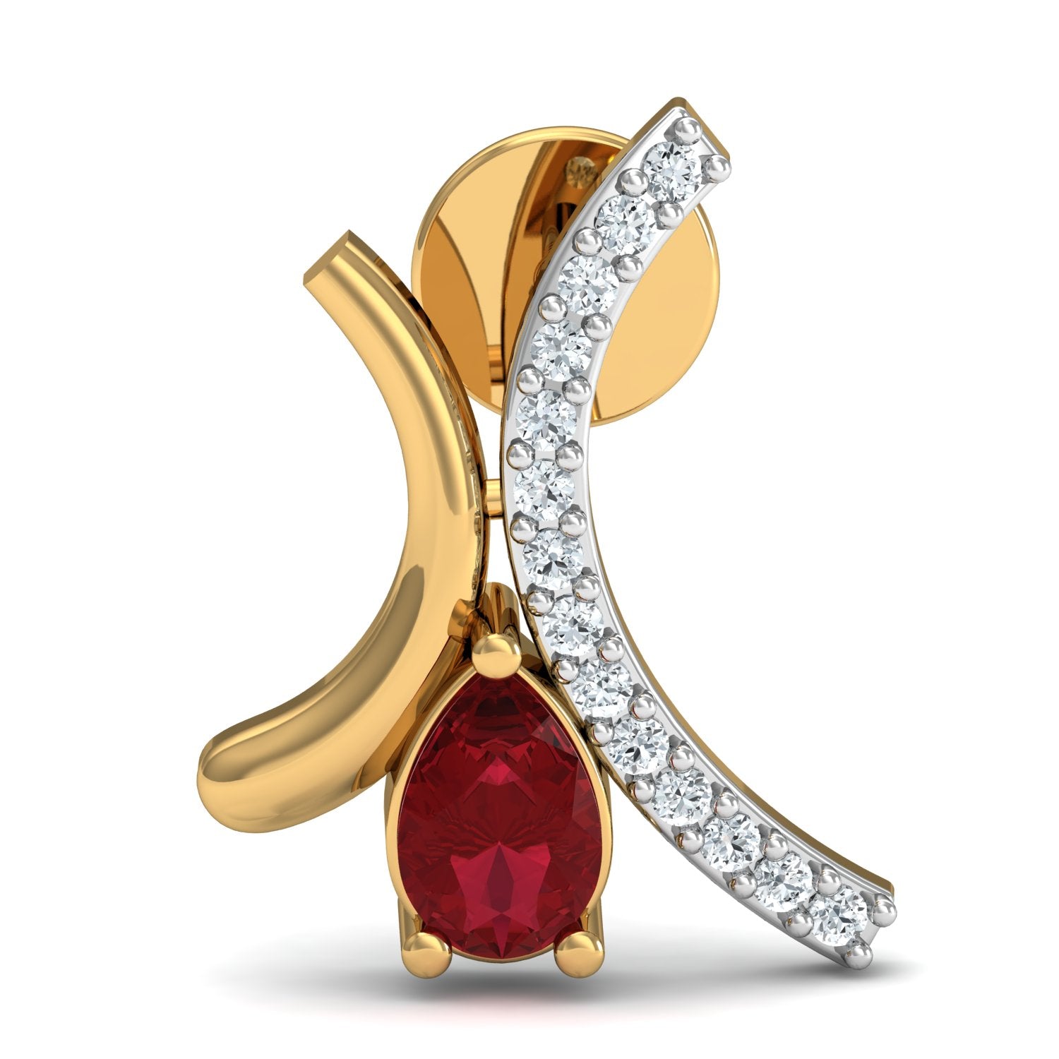 Nidel Jewels | Cherry Gem Gold and Diamond Pendant Set