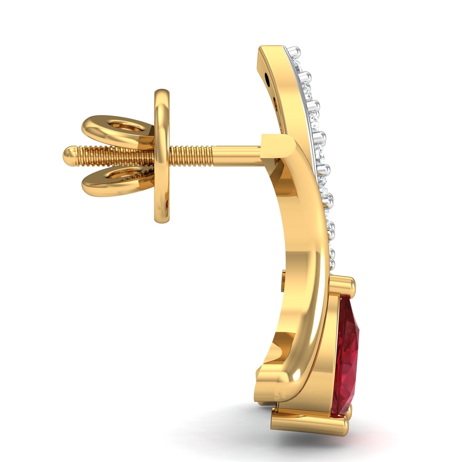 Nidel Jewels | Cherry Gem Gold and Diamond Pendant Set