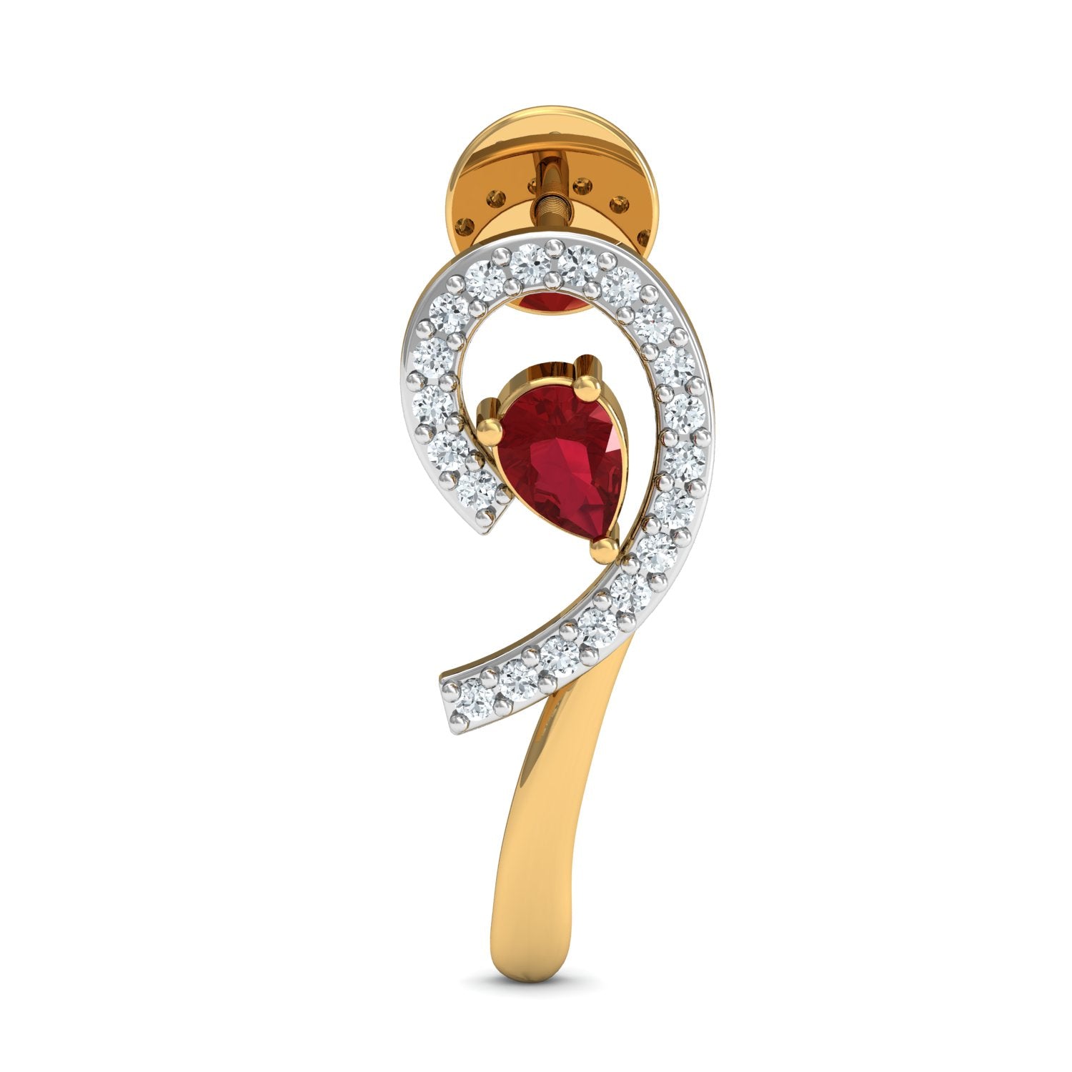 Nidel Jewels | Ruby Spark Gold and Diamond Pendant Set