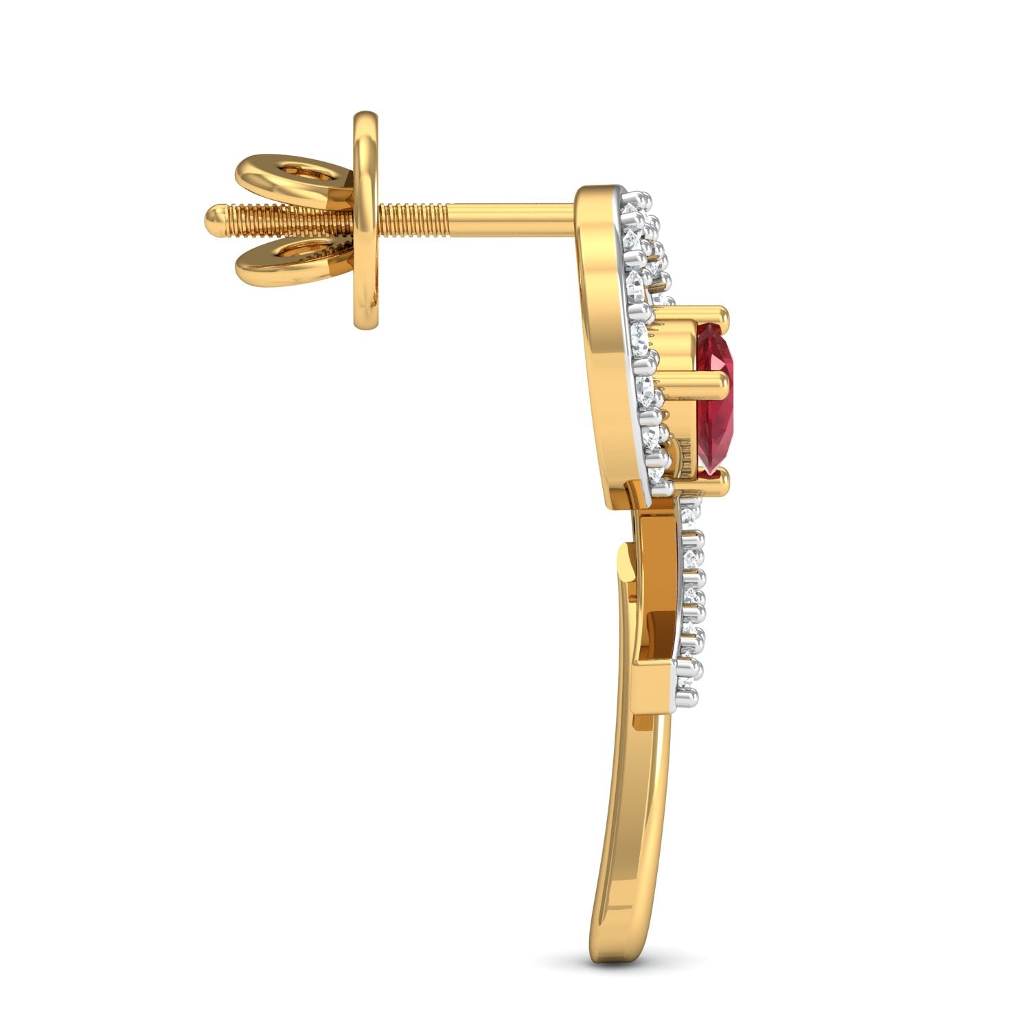 Nidel Jewels | Ruby Spark Gold and Diamond Pendant Set