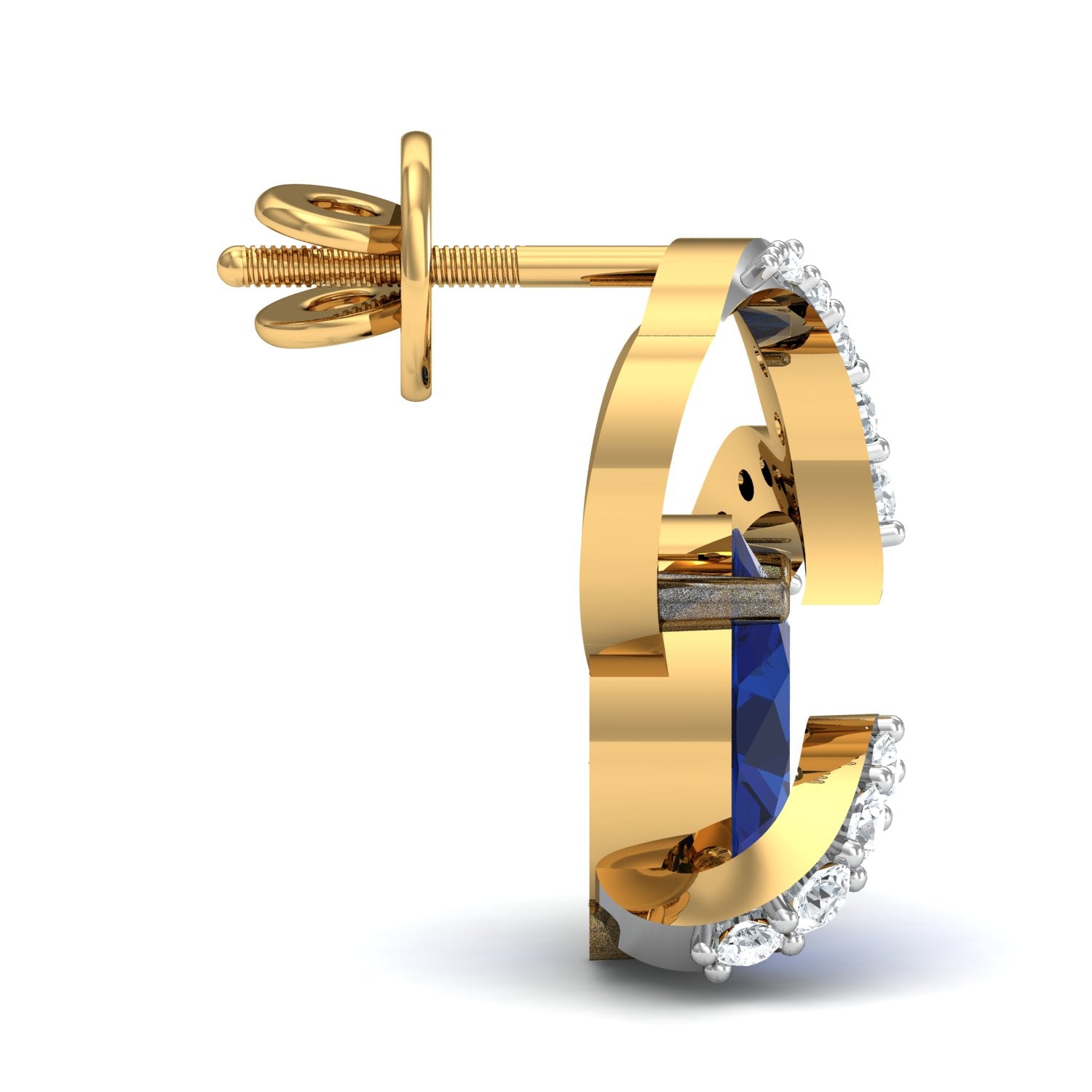 Nidel Jewels | Azure Gem Gold and Diamond Pendant Set