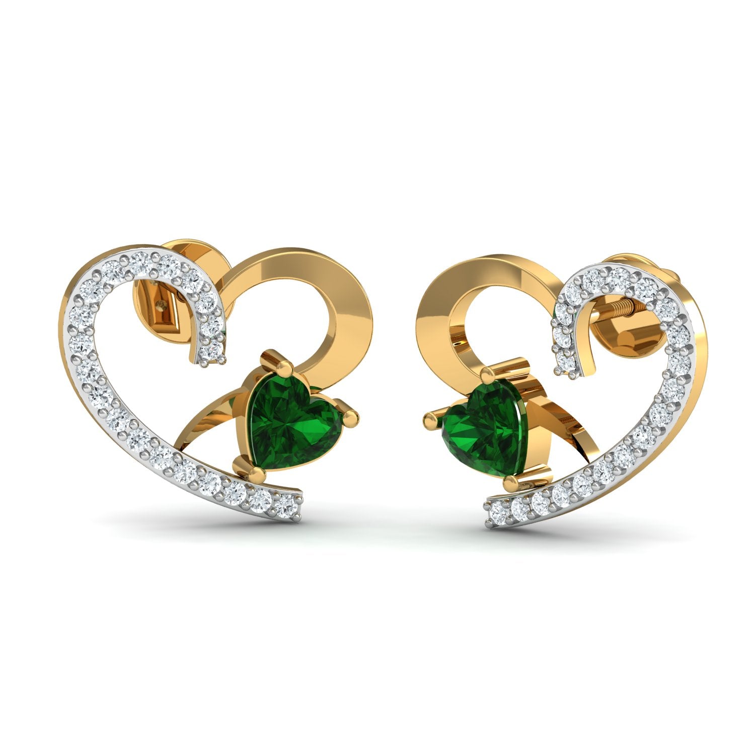 Nidal Jewels | Evergreen Heart  Gold and Diamond Pendant Set