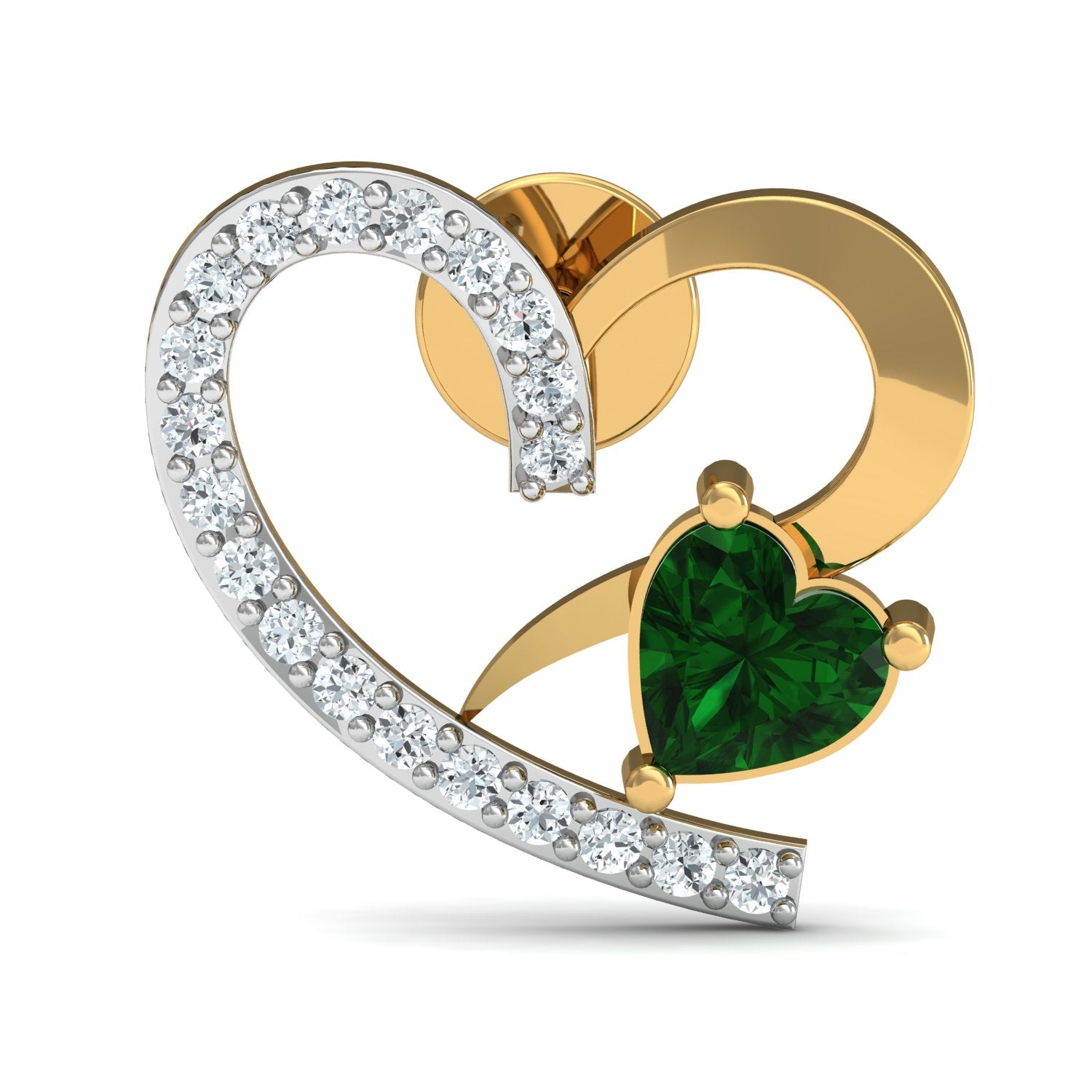 Nidal Jewels | Evergreen Heart  Gold and Diamond Pendant Set