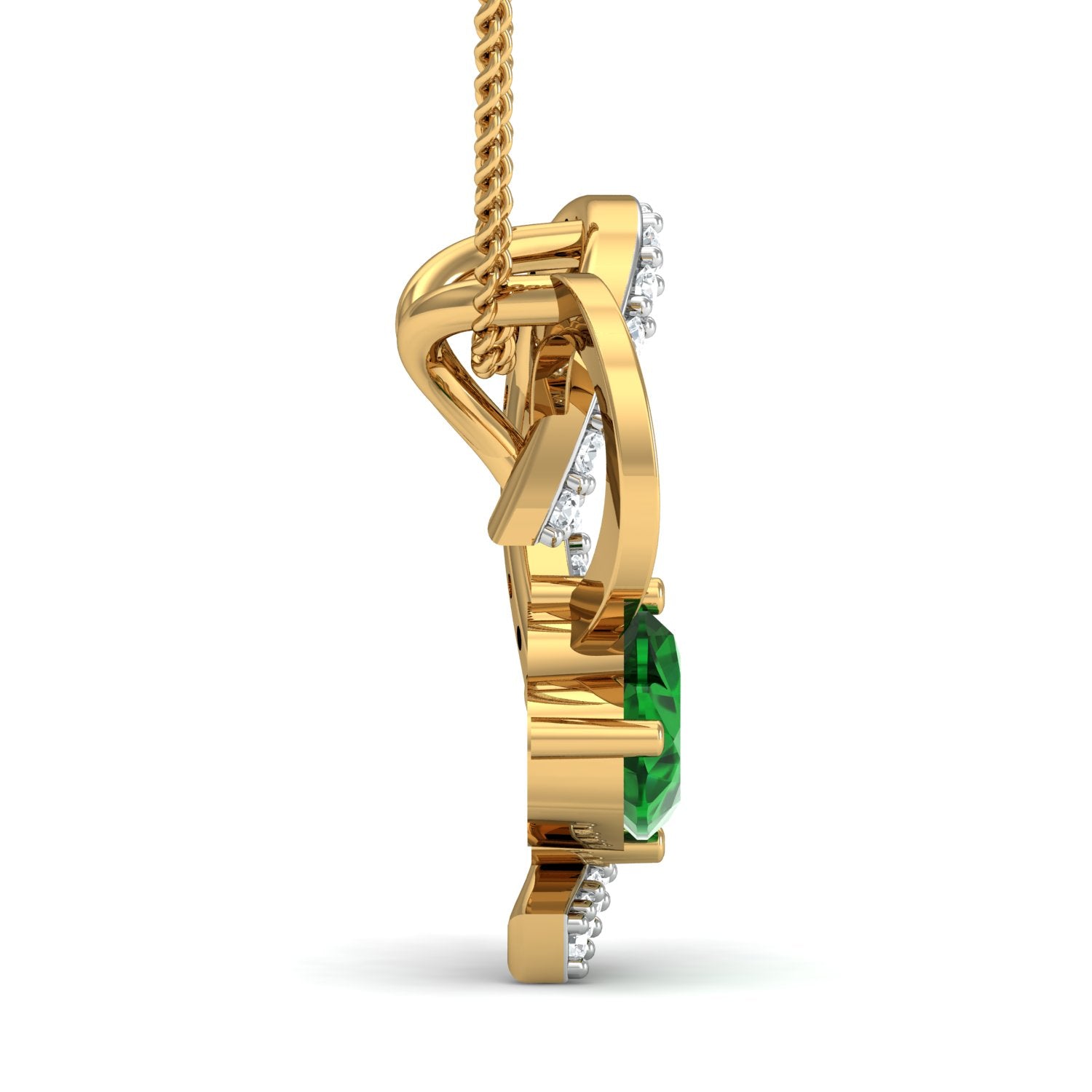 Nidal Jewels | Evergreen Heart  Gold and Diamond Pendant Set