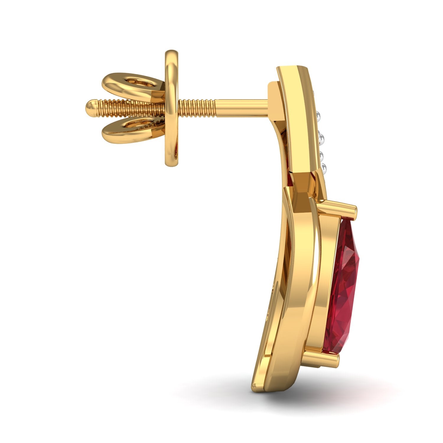 Nidal Jewels | Ruby Flame Gold and Diamond Pendant Set