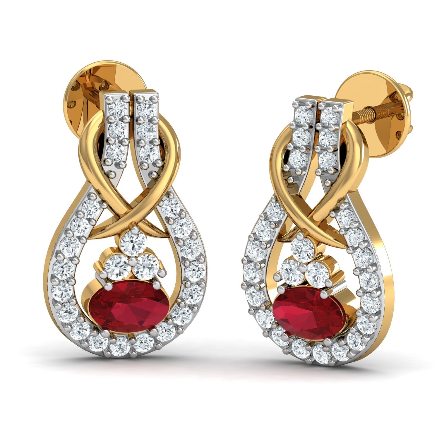 Nidal Jewels | Scarlet  Flora Gold and Diamond Pendant Set