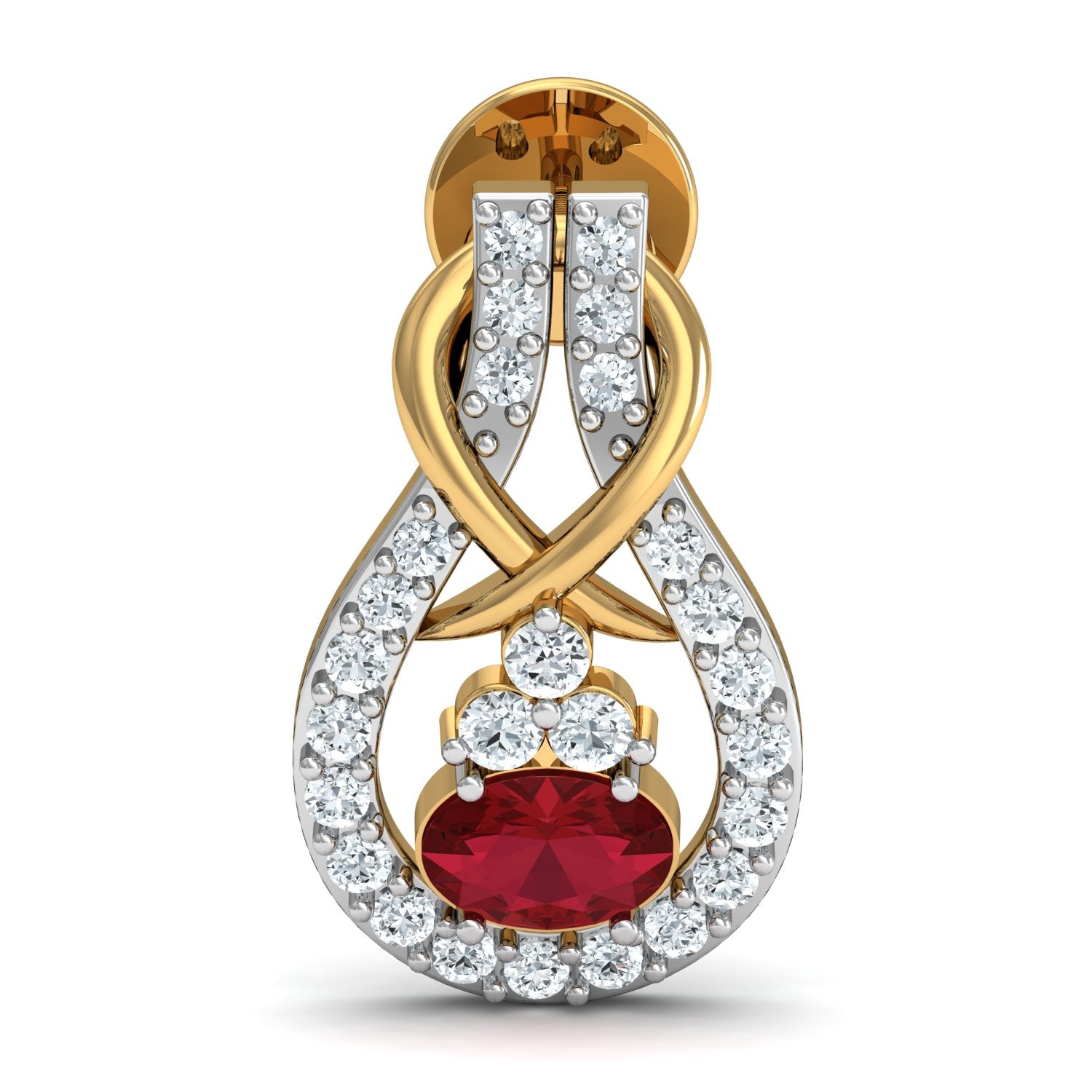 Nidal Jewels | Scarlet  Flora Gold and Diamond Pendant Set