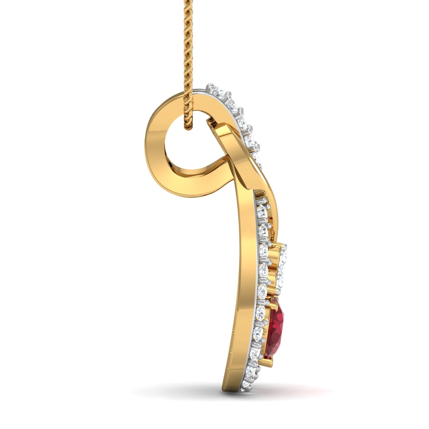 Nidal Jewels | Scarlet  Flora Gold and Diamond Pendant Set