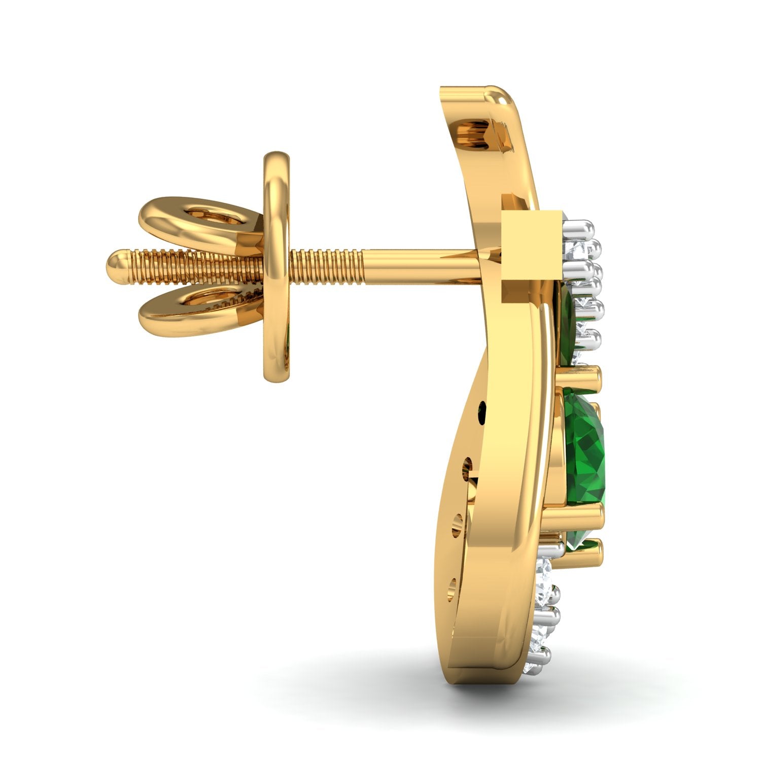 Nidal Jewels | Moss Green Heart Gold and Diamond Pendant Set