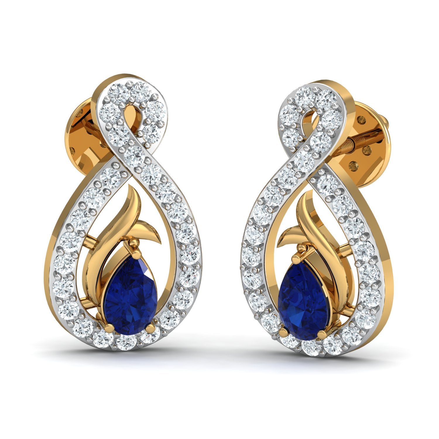Nidal Jewels | Sapphire Night Gold and Diamond Pendant Set