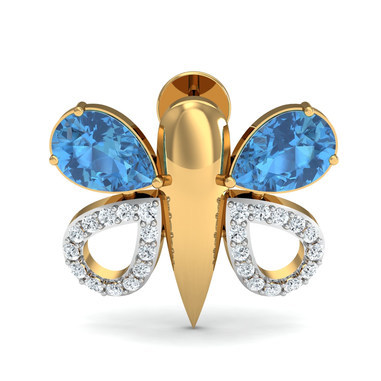 Nidal Jewels | Topaz Flutter Gold and Diamond Pendant Set
