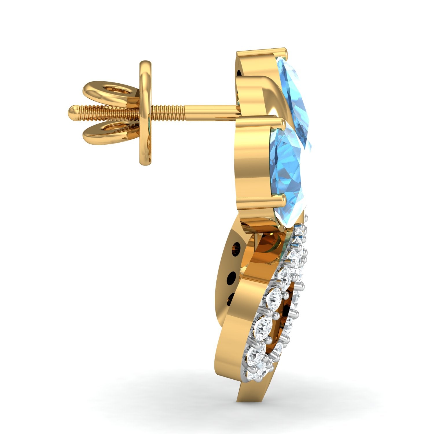 Nidal Jewels | Topaz Flutter Gold and Diamond Pendant Set