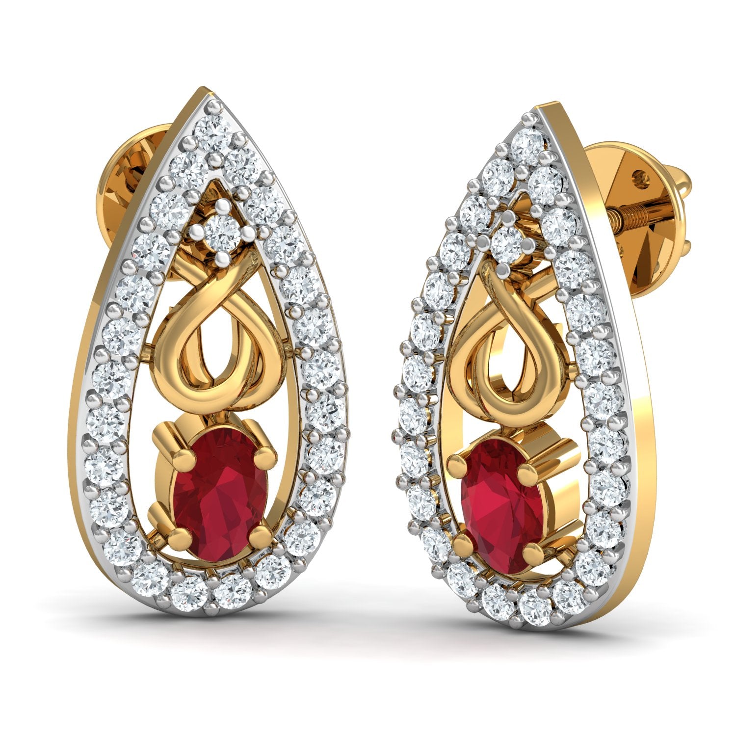 Nidal Jewels | Tear of Fire Gold and Diamond Pendant Set