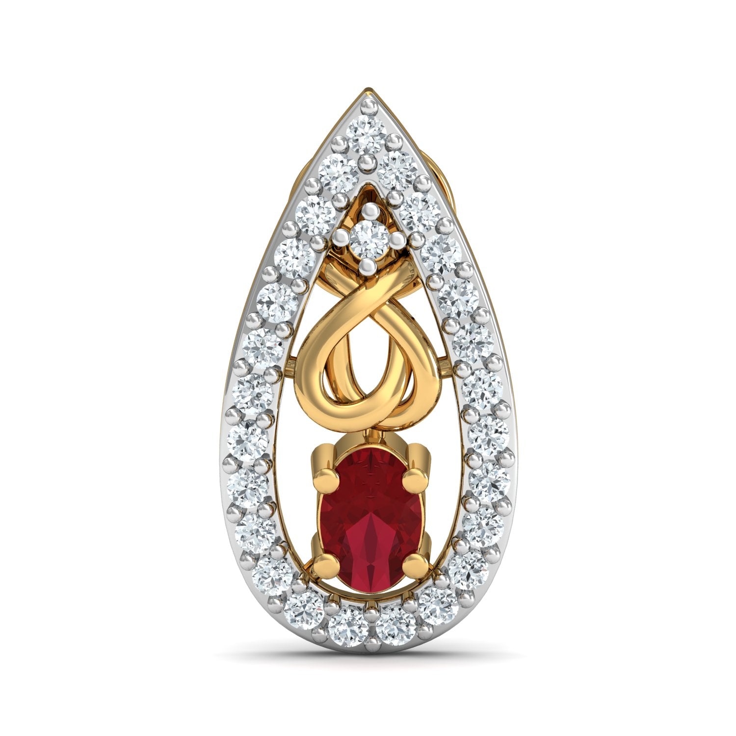 Nidal Jewels | Tear of Fire Gold and Diamond Pendant Set