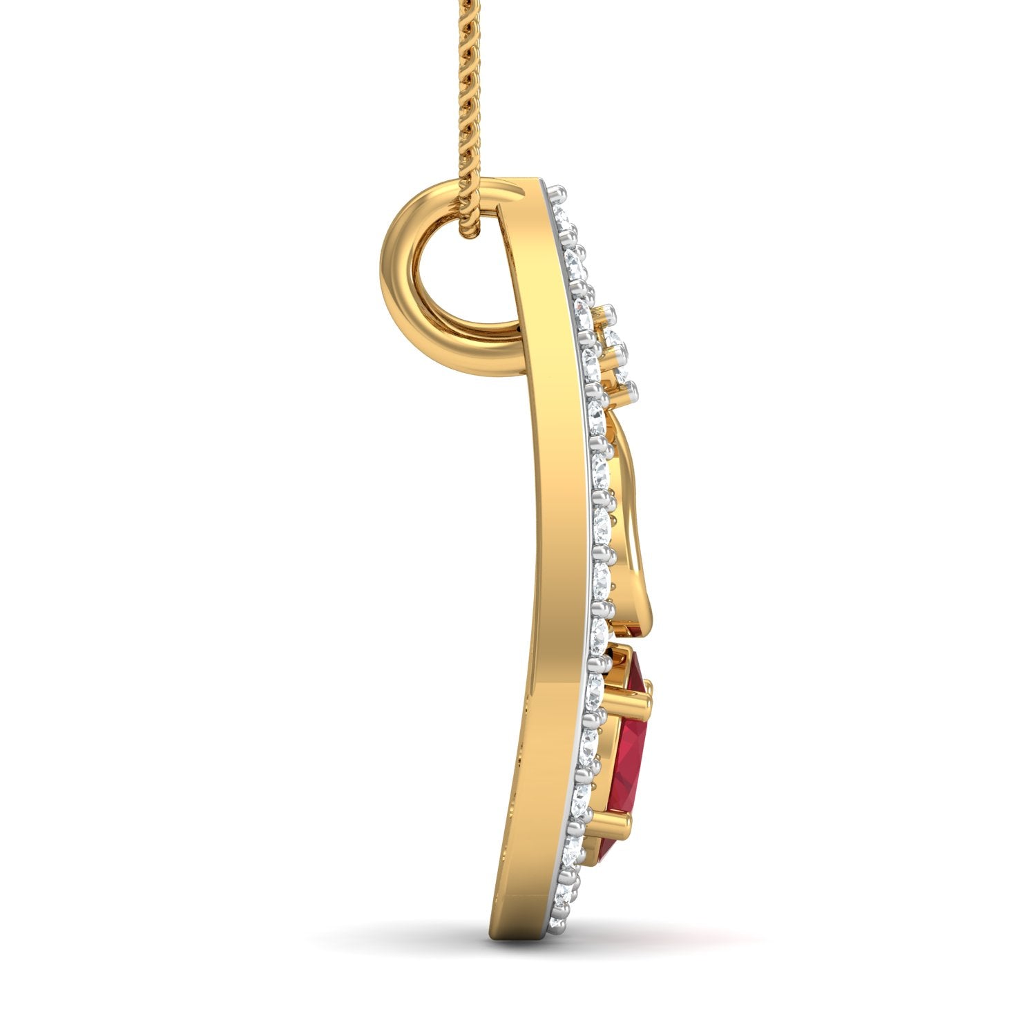 Nidal Jewels | Tear of Fire Gold and Diamond Pendant Set