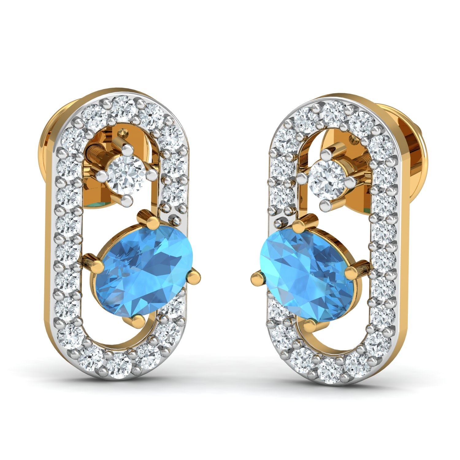 Nidal Jewels | Topaz Tableau Gold and Diamond Pendant Set