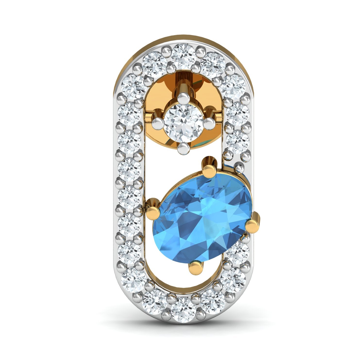 Nidal Jewels | Topaz Tableau Gold and Diamond Pendant Set