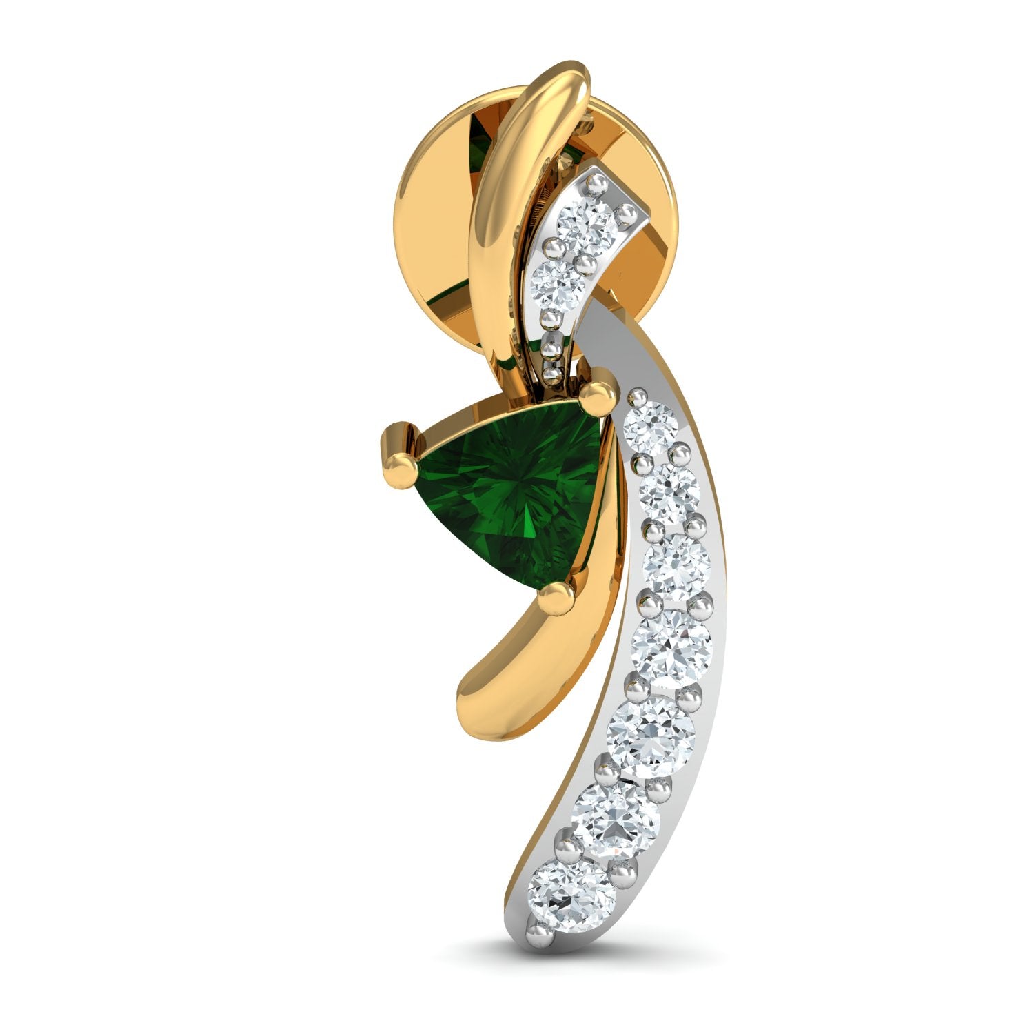 Nidal Jewels | Emerald Triangle Gold and Diamond Pendant Set