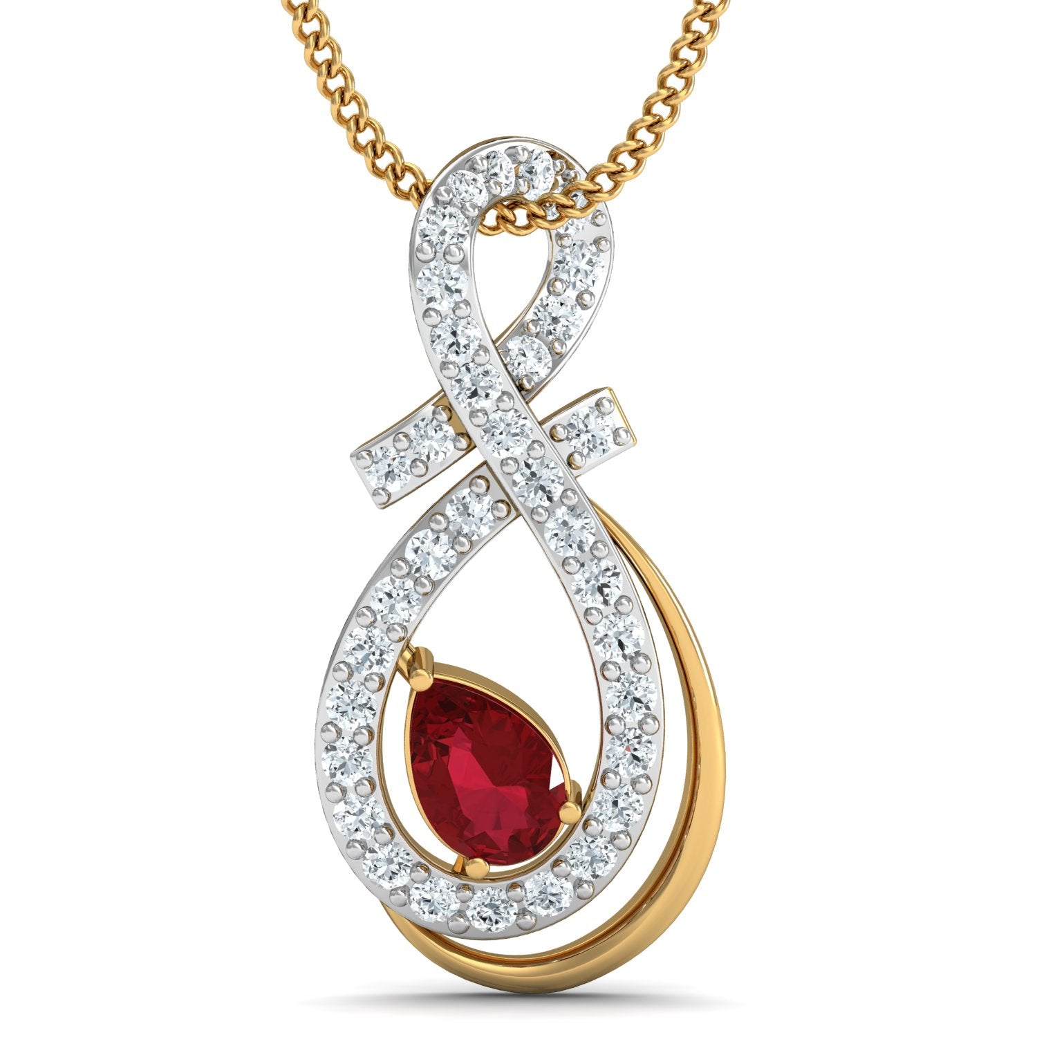 Nidal Jewels | Vermillion Promise Gold and Diamond Pendant Set