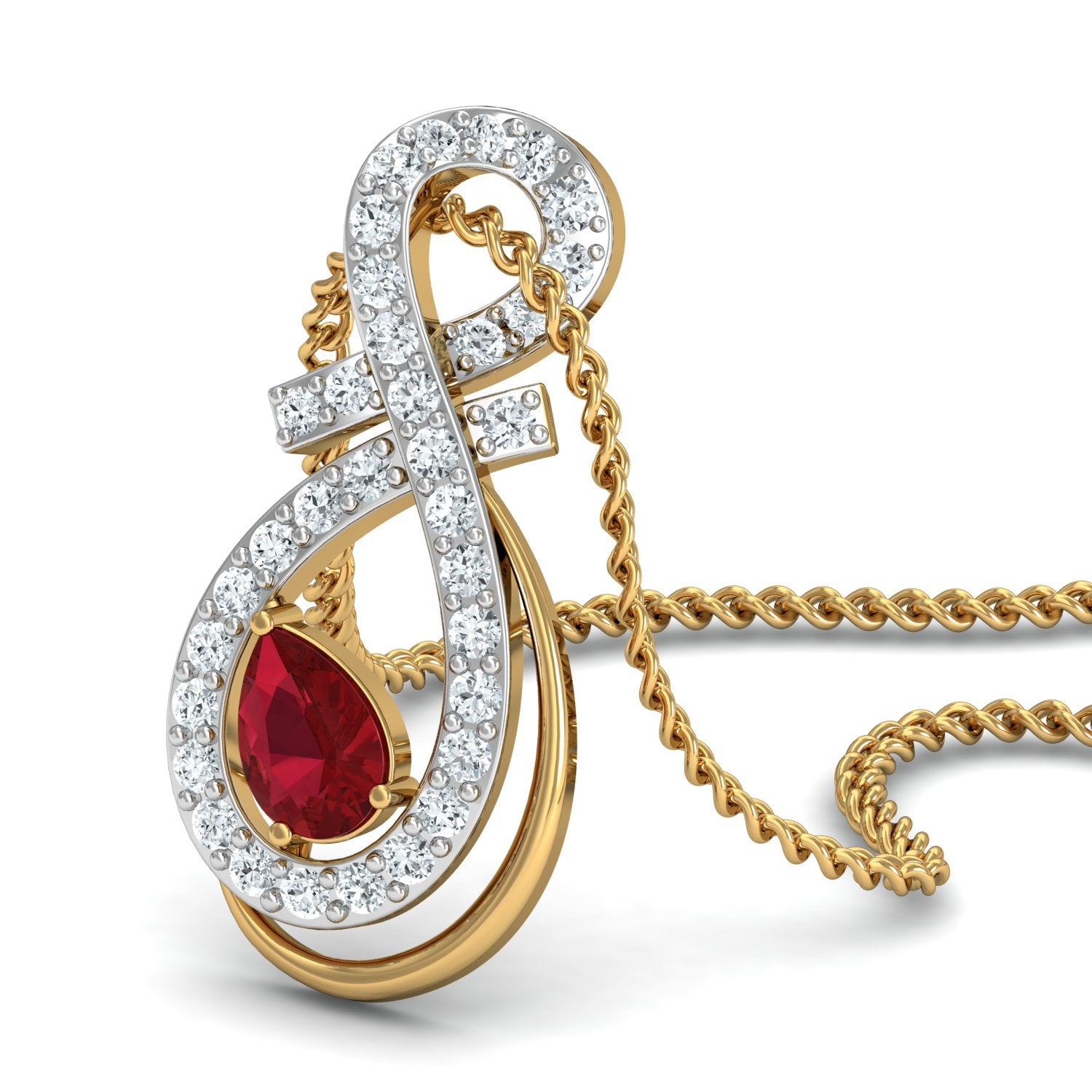 Nidal Jewels | Vermillion Promise Gold and Diamond Pendant Set