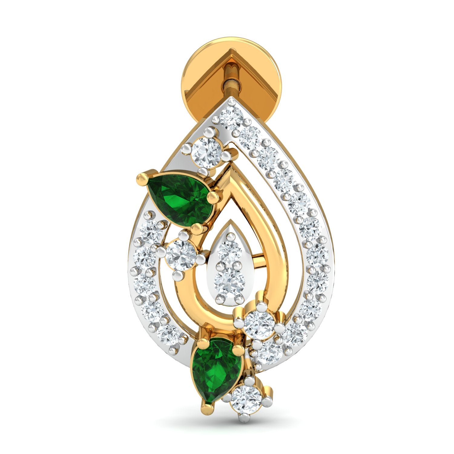 Nidal Jewels | Celadon Drop Gold and Diamond Pendant Set