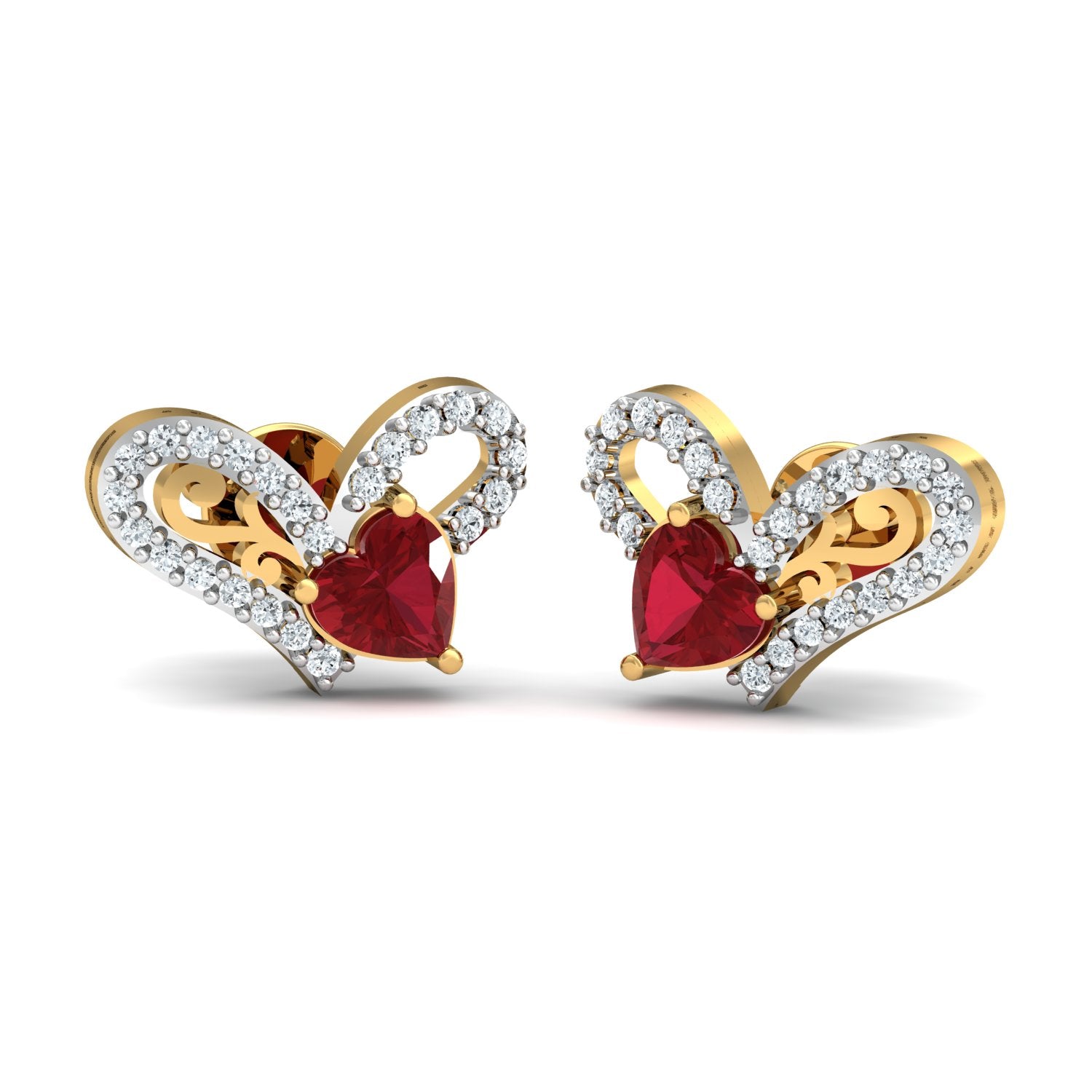 Nidal Jewels | Ruby's Love Gold and Diamond Pendant Set