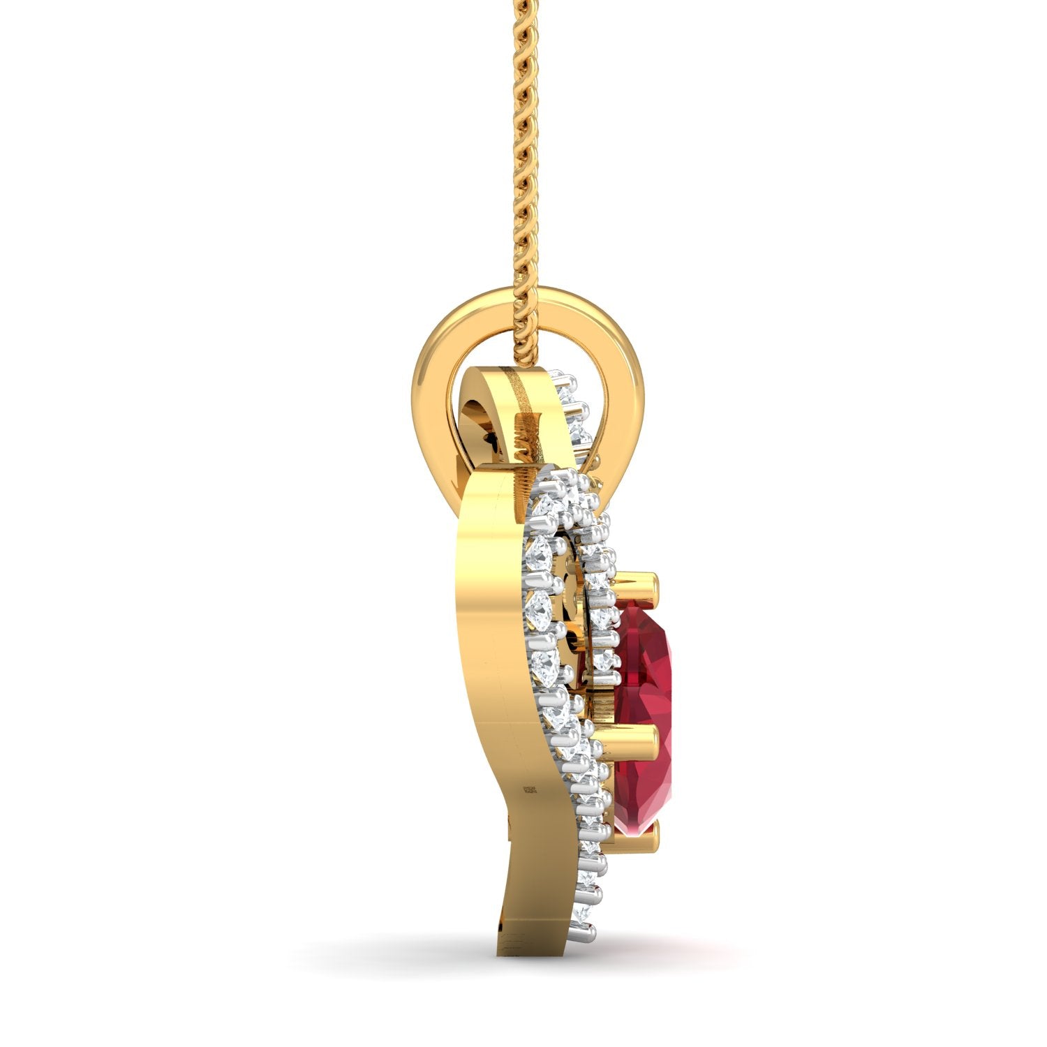 Nidal Jewels | Ruby's Love Gold and Diamond Pendant Set