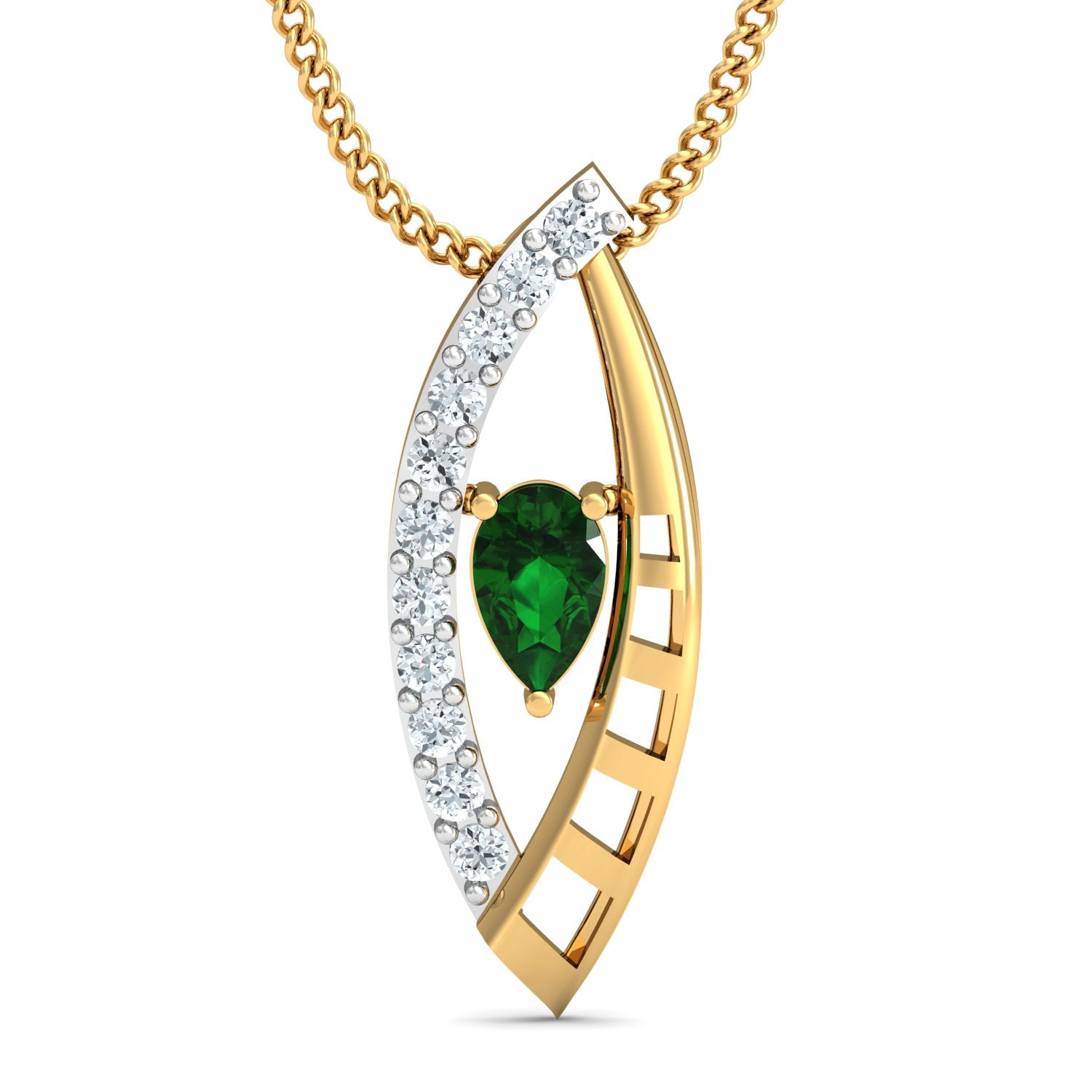 Nidal Jewels | Jade Treasure Gold and Diamond Pendant Set