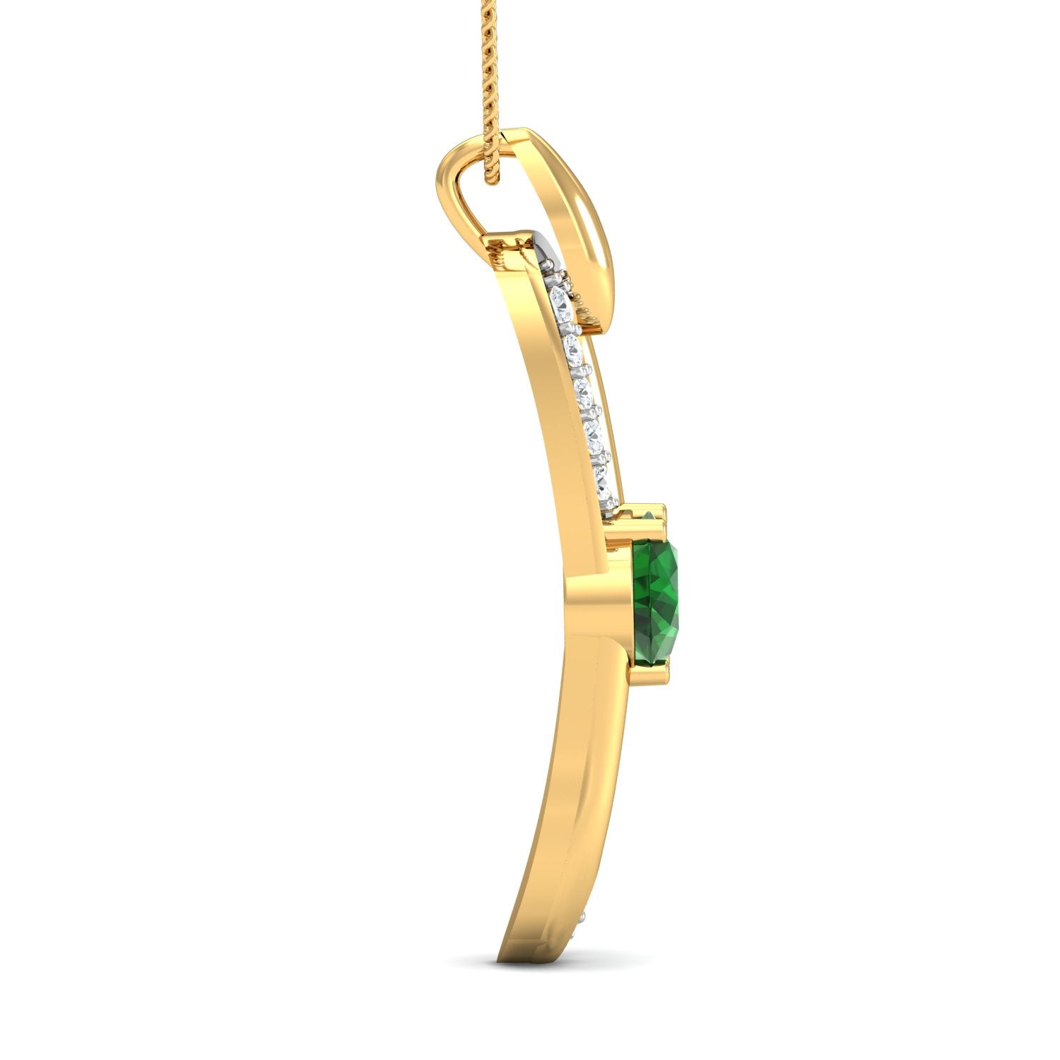 Nidal Jewels | Enchanted Emerald Gold and Diamond Pendant Set