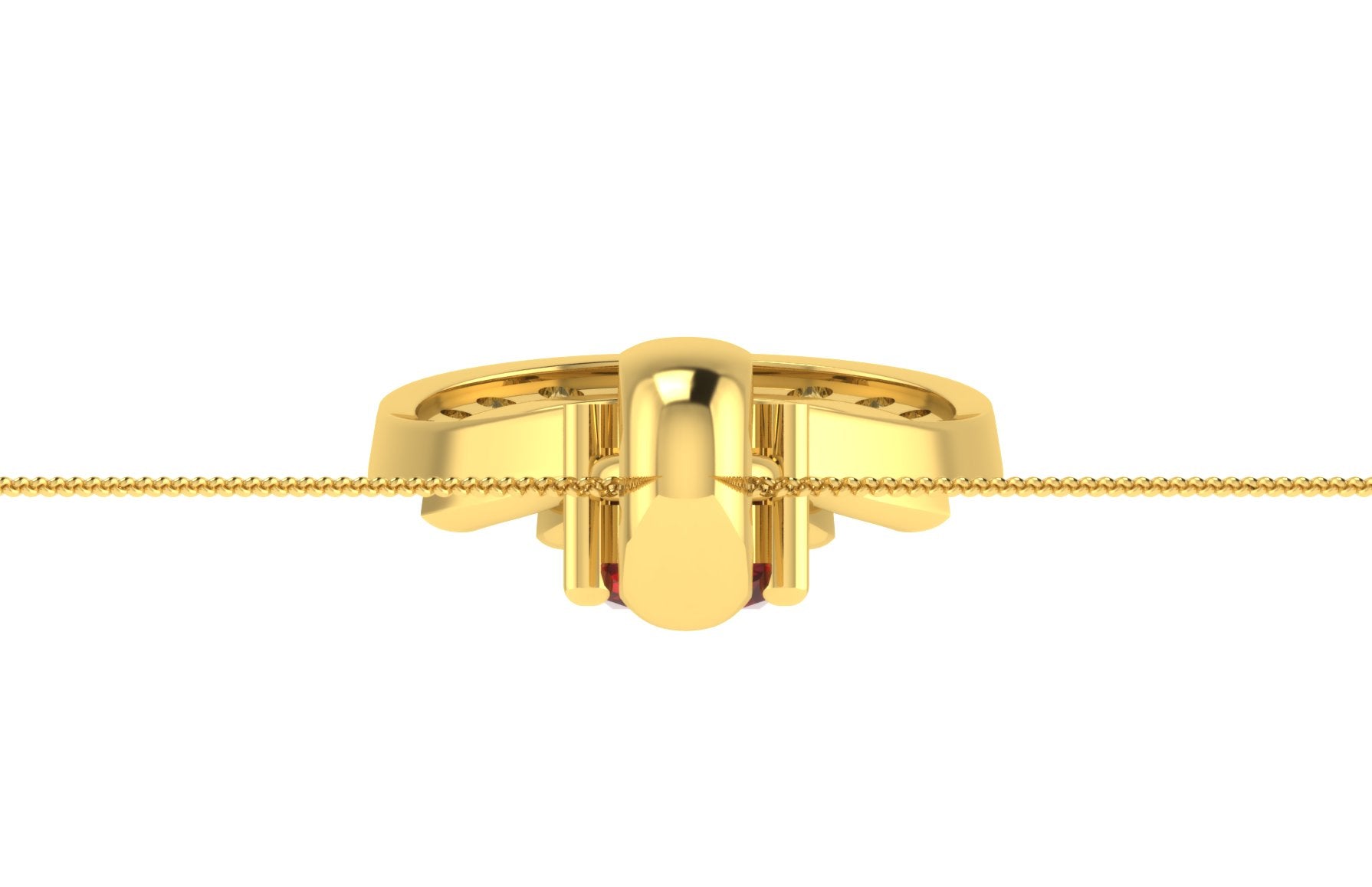 Nidal Jewels | Flame of Fire Ruby Gold and Diamond Pendant Set